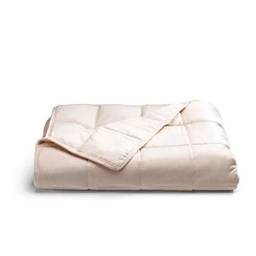 Tranquility 12lb Weighted Throw Blanket, Twin Ivory