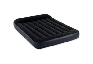 intex 64147ed dura-beam standard pillow rest air mattress: fiber-tech – full size – built-in electric pump – 10in bed height – 600lb weight capacity