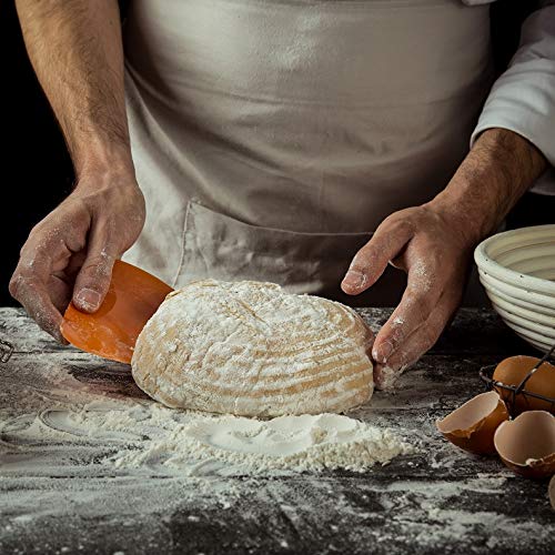 9 inch Round Bread Banneton Proofing Basket & Liner SUGUS HOUSE Brotform Dough Rising Rattan Handmade rattan bowl - Perfect For Artisan