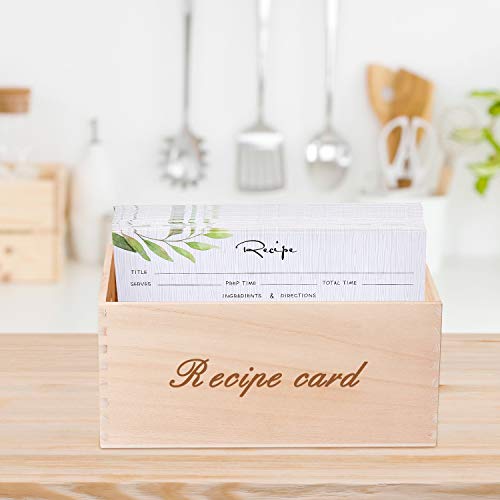 Greenery Bridal Recipe Cards Double Sided Kitchen Recipe Cards Sage Simple Green Recipe Cards Notecards for Wedding, Bridal Shower, Farmhouse, 4 x 6 Inch (Fresh Style,50 Pieces)