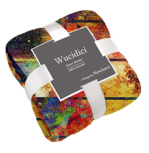 Wucidici Music Note Throw Blanket Lightweight Soft Cozy Color Graffiti Blanket for Kids Adults Gift 50"x 60"