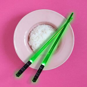 Windy City Novelties Light-Up Chopsticks Lightsaber Design Perfect for Sushi Lovers, Star Wars Fans, Kids and Adults (4 Pair)