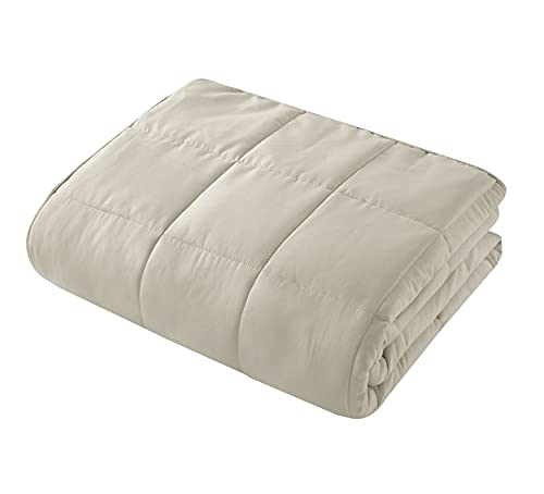 Well Being Quilted 20 Pound Weighted Blanket,Oatmeal,60"x80"