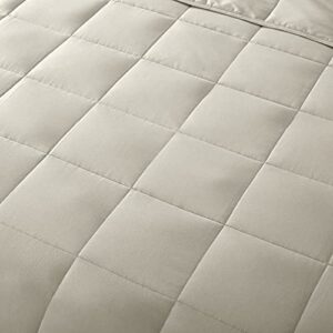 Well Being Quilted 20 Pound Weighted Blanket,Oatmeal,60"x80"