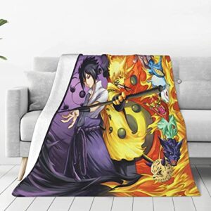 anime throw blanket flannel fleece warm soft blankets for couch sofa bed living room for adults kids (60"x50")