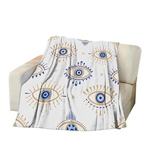 AOYEGO Evil Eye Blanket Magical Hamsa Eye Witchcraft Occult Symbol Throw Blanket Cozy Modern 60X80 Inch Flannel for Women Men Chair Bedroom Sofa Car Kitten Home
