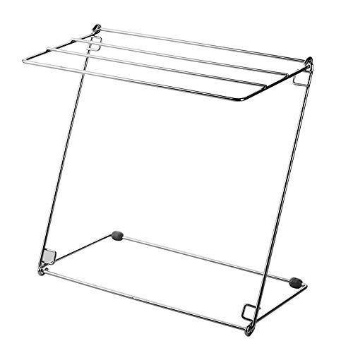 Yizhichu1990 Stainless Steel Rag Drying Racks,Kitchen Bathroom Punch-Free Folding Towels Dish-Towels Storage Rack Stand Holder (1)