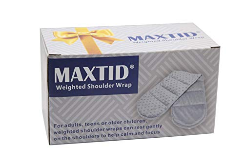 MAXTID Weighted Lap Blanket 39in x 23in 8 Lbs + Weighted Shoulder Wrap 4 lbs