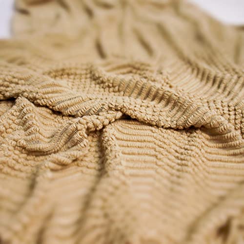 TXDYB 1 Pcs 50"x60" Khaki Minimalism Design Soft Warm Knitted Throw Blanket with Tassels for Women, Men and Kids. Suitable for Travel Camping Officeroom Hotel,Decoration for Bed, Sofa and Room