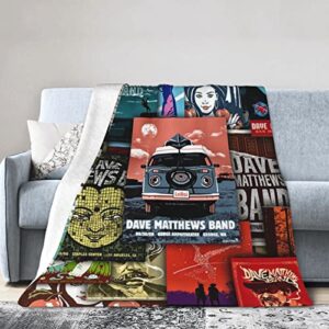 american dave rock matthews band blanket throw, ultra-soft fleece flannel blanket lightweight throw blankets for couch sofa living room for kids adults 60"x50"