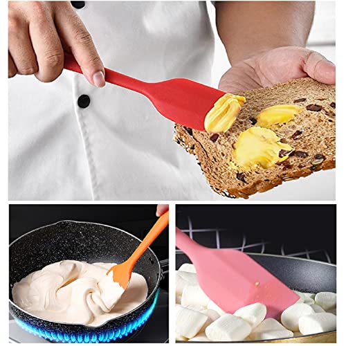 8 Pieces Silicone Spatulas, 8.3 inch Small Rubber Spatulas Non-stick Heat-Resistant Non-stick with Stainless Steel Core For Cake Cream Cooking Gadget