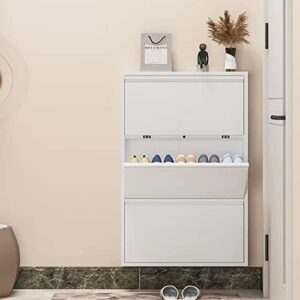 aeumruch wall mounted shoe cabinet flip drawer shoe cabinet narrow shoe cabinet white