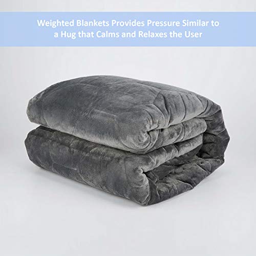 IRVINE HOME COLLECTION Bamboo Weighted Blanket, 60x80 Full/Queen/King Size 15lbs, 7 Layer Design, 100% Natural Bamboo Cotton with Premium Glass Beads, Breathable and Cooling Bamboo, Oeko-Tex Certified