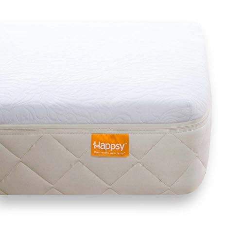 Happsy Organic Mattress, Healthy and Safe Mattress with Organic Latex and Encased Coils, Non-Toxic, Full