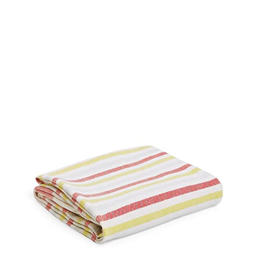 Vera Bradley Women's Recycled Cotton Indoor/Outdoor Throw Blanket, Seaside Stripe Multi - Recycled Cotton, One Size