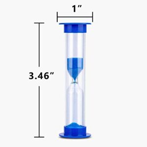 Sand Timer, KISEER 6 Pcs Colorful Hourglass Sandglass Sand Clock Timers Set 30sec / 1min / 2mins / 3mins / 5mins / 10mins for Brushing Children's Teeth, Cooking, Game, School, Office