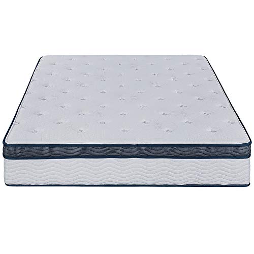 Olee Sleep 12 Inch Euro Top Gel Memory Foam Spring Hybrid Mattress Full, Mid Night, Mattress In a Box, King