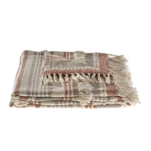 LR Home Arizona Sunset Throw Blanket, 50" x 60", Rust/Gray