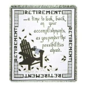 simply home retirement a gift to remember retiring goodbye afghan throw 48" x 60"