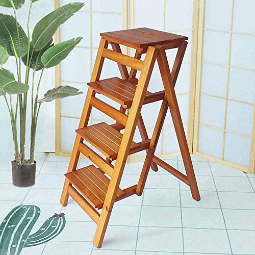 DHTDVD Home Folding Step Ladder Multifunctional Household Folding Leisure Chair Shoe Changing Ladder Indoor Ladder Rack (Size : Large)