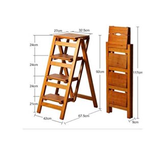 DHTDVD Home Folding Step Ladder Multifunctional Household Folding Leisure Chair Shoe Changing Ladder Indoor Ladder Rack (Size : Large)