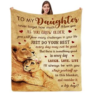 qotuty for daughter, daughter gifts throw blanket 50"x60", to my daughter gifts, daughter gift from mom, birthday gifts for daughter adult, graduation gifts for daughter blankets
