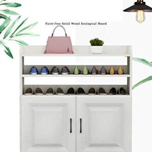 DHTDVD Shoe Rack Shelf Console Cabinet Simple Multi-Layer Large Capacity Shoe Cabinet Storage Cabinet Wooden Shoes (Color : E)