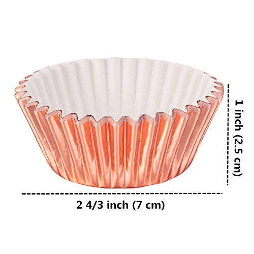 Foil Cupcake Liners Metallic Muffin Paper Cases Baking Cups Gold Sliver Rose Gold Pack of 300