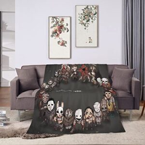 dead by game daylight throw blankets soft comfortable warm anti-pilling flannel blanket for sofa custom air conditioning blanket for all season 50"x40"