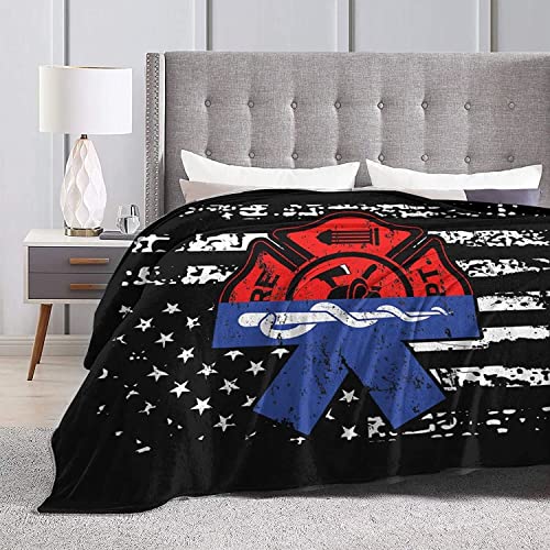 EMT Firefighter Firefighter EMT Cozy Comfy Christmas Throw Blankets Bed Blanket for Sofa Couch Lightweight Fleece Blanket for Women Men Kids