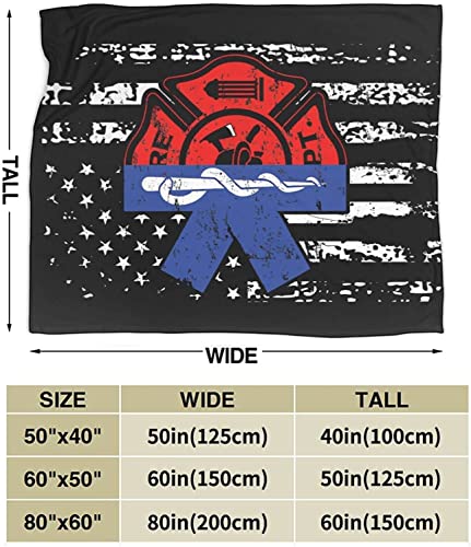 EMT Firefighter Firefighter EMT Cozy Comfy Christmas Throw Blankets Bed Blanket for Sofa Couch Lightweight Fleece Blanket for Women Men Kids