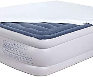 Bedecor Fitted Sheet for Air Mattress Inflate Without Disassembly Convenient & Firm Deep up to 21" White -California King