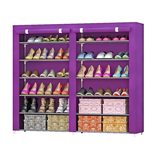 DHTDVD Home Rental House Entrance Double Door Large Capacity Double Row 6 Layer Combination Shoe Cabinet (Color : C, Size : 108 * 32 * 120CM)