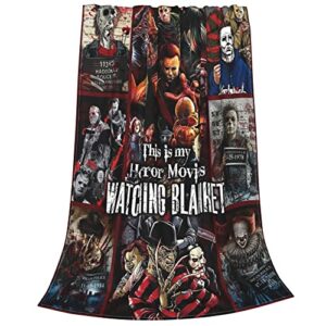 horror movie blanket ultra soft flannel bed throws halloween home decor for sofa bedroom 60"x50"