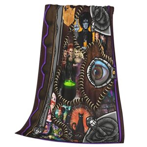 Halloween Blanket Throw Flannel Fleece Blankets Sisters Soft Plush Blanket for Couch Sofa Bed Home Decorations 50"x40"