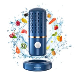 fabenix fruit and vegetable cleaning machine, fruit and vegetable cleaner, usb wireless food purifier, cleaner device for washing fruits, vegetables, rice, meat and tableware (blue)