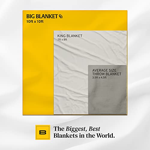 Big Blanket Co® Premier Plush™ Moss | Ultra-Plush Fluffy Blanket | 100 Square Feet | Breathable, Microfiber Blanket That Wraps You in Cloud-Like Comfort | Blankets That Redefine King-Size