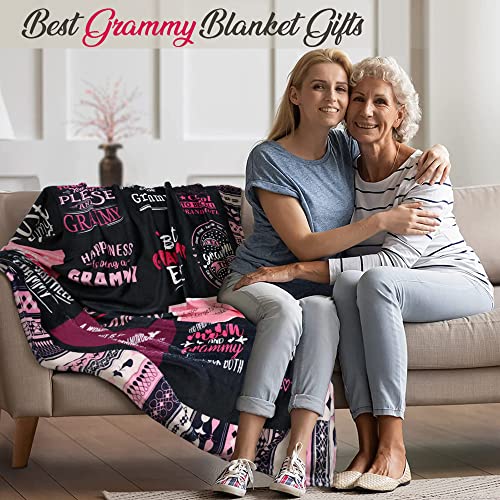 Best Grammy Blanket Gifts for Grammy from Grandchildren Grandaughter Grandson | Best Grammy Ever Blanket Gifts | Grammy Mothers Day Birthday Gifts Grandma Throw Blanket 50” X 60”