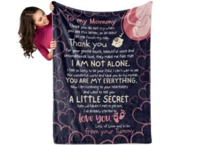 innobeta new mom gifts for women, expecting mom gifts, mom-to-be gift, pregnancy gifts, soft throw blanket 50"x65" - letter