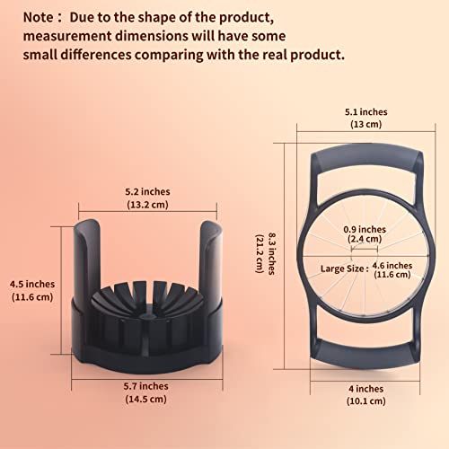 OOKUU Apple Slicer Corer, [Large Size] 16-Blade Heavy Duty Apple Cutter with Base, [Upgraded] Cut Apples All The Way Through, Stainless Steel Ultra-Sharp Blade, Fruits & Vegetables Divider, Wedger