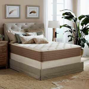 eco terra 11 inch king natural latex hybrid mattress | medium mattress w/encased coil springs
