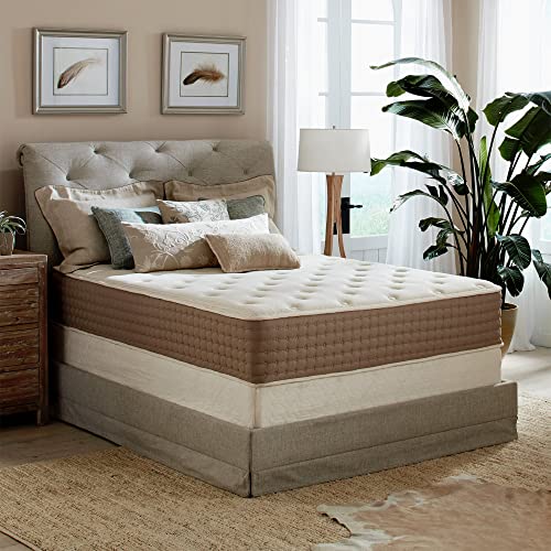 Eco Terra 11 Inch King Natural Latex Hybrid Mattress | Medium Mattress w/Encased Coil Springs