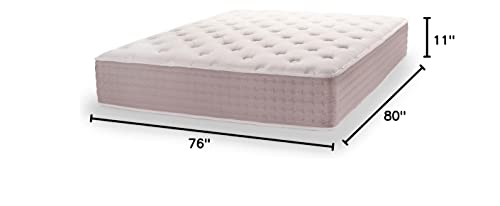 Eco Terra 11 Inch King Natural Latex Hybrid Mattress | Medium Mattress w/Encased Coil Springs