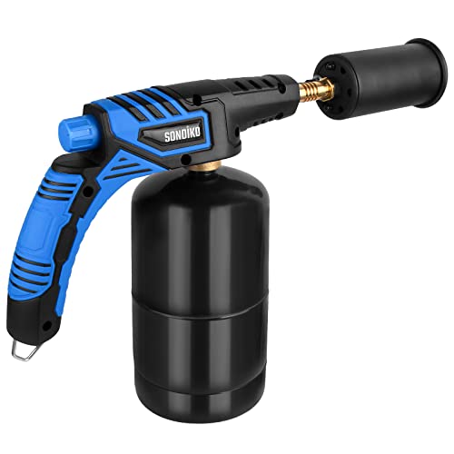 Sondiko Powerful Cooking Propane Torch Cooing Torch - Flame Thrower Fire Gun Grill Gun, Charcoal Lighter Campfire Starter(Propane Tank Not Included)