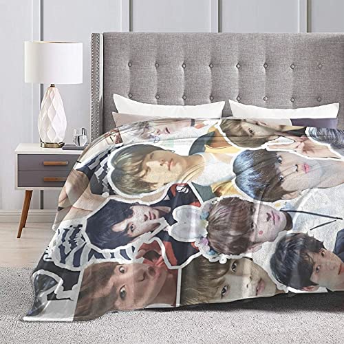 Blanket Jungkook Jeon Jung Kook Super Soft and Comfortable Fleece Blanket Throw Blanket Picnic Blankets Camping Blanket Beach Blanket for Decoration Bedroom Living Room Yoga (80"x60")