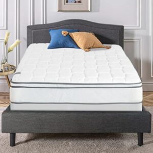 Mattress Solution Eurotop Pillowtop Innerspring Mattress And 4" Low Profile Wood Boxspring/Foundation Set, Queen