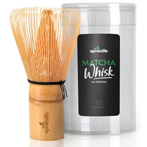 aprikalife -traditional matcha whisk - 100 prong bamboo whisk for ceremonial tea preparation - authentic japanese bamboo whisk for matcha tea