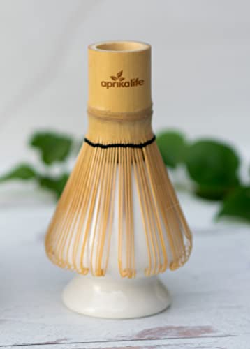 AprikaLife -Traditional Matcha Whisk - 100 Prong Bamboo Whisk For Ceremonial Tea Preparation - Authentic Japanese Bamboo Whisk For Matcha Tea