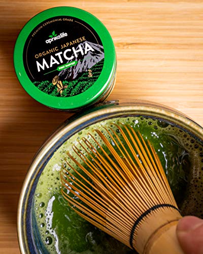 AprikaLife -Traditional Matcha Whisk - 100 Prong Bamboo Whisk For Ceremonial Tea Preparation - Authentic Japanese Bamboo Whisk For Matcha Tea