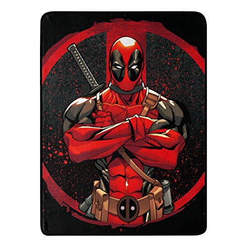 Marvel's Deadpool, "Tough Guy" Micro Raschel Throw Blanket, 46" x 60", Multi Color